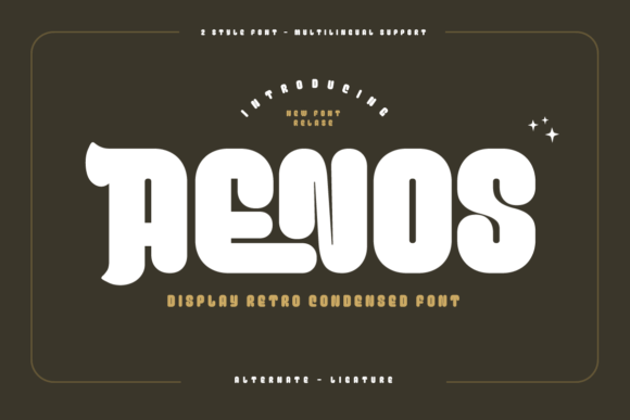 Aenos: The Retro Condensed Display Font for Bold Headlines